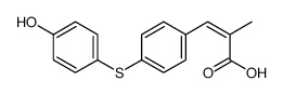3-[4-(4-hydroxyphenyl)sulfanylphenyl]-2-methylprop-2-enoic acid结构式