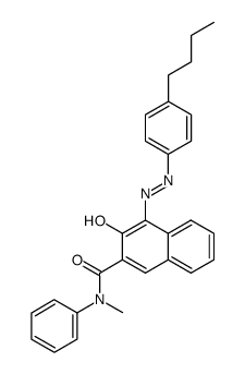 1-(4-butylphenylazo)-2-hydroxy-3-naphtho-N-methylanilide结构式