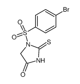 1-((4-bromophenyl)sulfonyl)-2-thioxoimidazolidin-4-one结构式