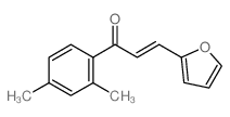 (E)-1-(2,4-dimethylphenyl)-3-(2-furyl)prop-2-en-1-one structure