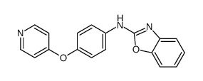 N-(4-pyridin-4-yloxyphenyl)-1,3-benzoxazol-2-amine Structure