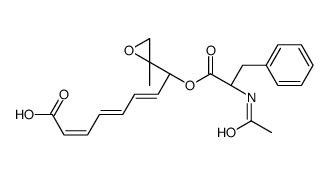 (2E,4Z,6E,8R)-8-[(2S)-2-acetamido-3-phenylpropanoyl]oxy-8-[(2S)-2-methyloxiran-2-yl]octa-2,4,6-trienoic acid Structure