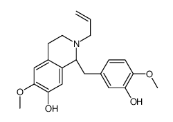 (1S)-1-[(3-hydroxy-4-methoxyphenyl)methyl]-6-methoxy-2-prop-2-enyl-3,4-dihydro-1H-isoquinolin-7-ol结构式