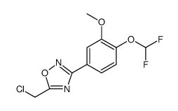 5-(CHLOROMETHYL)-3-[4-(DIFLUOROMETHOXY)-3-METHOXYPHENYL]-1,2,4-OXADIAZOLE structure