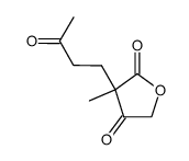 3-methyl-3-(3-oxo-butyl)-furan-2,4-dione结构式