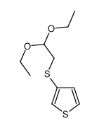 3-(2,2-diethoxyethylsulfanyl)thiophene结构式