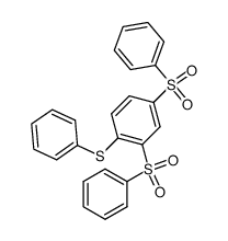 2,4-bis-benzenesulfonyl-1-phenylsulfanyl-benzene结构式