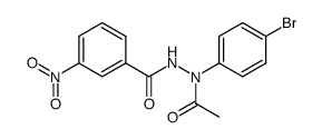 N-acetyl-N-(4-bromo-phenyl)-N'-(3-nitro-benzoyl)-hydrazine Structure