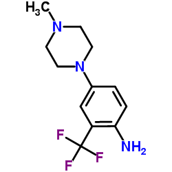 4-(4-methylpiperazin-1-yl)-2-(trifluoromethyl)aniline结构式