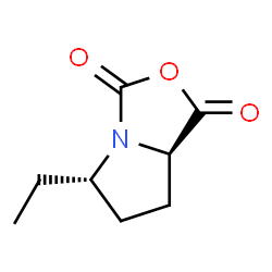 1H,3H-Pyrrolo[1,2-c]oxazole-1,3-dione,5-ethyltetrahydro-,(5S-cis)-(9CI) structure