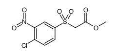 Acetic acid, 2-[(4-chloro-3-nitrophenyl)sulfonyl]-, methyl ester结构式