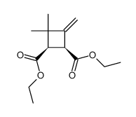 (1S,2R)-3,3-Dimethyl-4-methylene-cyclobutane-1,2-dicarboxylic acid diethyl ester Structure