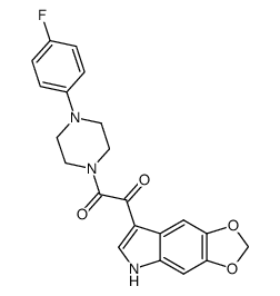 1-(5H-[1,3]dioxolo[4,5-f]indol-7-yl)-2-(4-(4-fluorophenyl)piperazin-1-yl)ethane-1,2-dione Structure