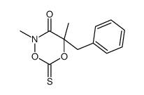 4-benzyl-2,4-dimethyl-6-sulfanylidene-1,5,2-dioxazinan-3-one结构式