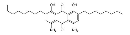 4,5-diamino-1,8-dihydroxy-2,7-dioctylanthracene-9,10-dione Structure