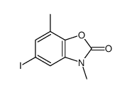 5-iodo-3,7-dimethyl-1,3-benzoxazol-2-one结构式