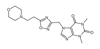 1,3-dimethyl-7-[[5-(2-morpholin-4-ylethyl)-1,2,4-oxadiazol-3-yl]methyl]purine-2,6-dione结构式