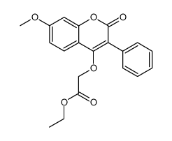 ethyl 2-(7-methoxy-3-phenylcoumarin-4-yloxy)acetate Structure