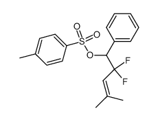 2,2-difluoro-4-methyl-1-phenyl-1-tosyloxypent-3-ene结构式