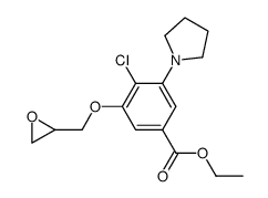 1-(2-Chloro-5-ethoxycarbonyl-3-(1-pyrrolidinyl)-phenoxy)-2,3-epoxypropane结构式