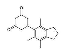 5-(4,6,7-trimethyl-2,3-dihydro-1H-inden-5-yl)cyclohexane-1,3-dione结构式