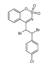 4-[1,2-Dibromo-2-(4-chloro-phenyl)-ethyl]-benzo[e][1,2,3]oxathiazine 2,2-dioxide Structure