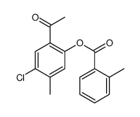 (2-acetyl-4-chloro-5-methylphenyl) 2-methylbenzoate结构式
