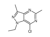 7-chloro-1-ethyl-3,5-dimethylpyrazolo[4,3-d]pyrimidine Structure