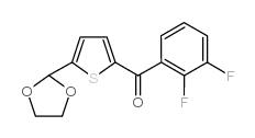 2-(2,3-DIFLUOROBENZOYL)-5-(1,3-DIOXOLAN-2-YL)THIOPHENE结构式