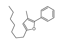 5-heptyl-3-methyl-2-phenylfuran Structure