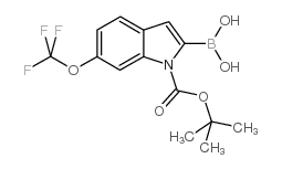 [1-[(2-methylpropan-2-yl)oxycarbonyl]-6-(trifluoromethoxy)indol-2-yl]boronic acid Structure