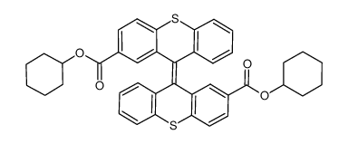 cyclohexyl 9-{2-[(cyclohexyloxy)carbonyl]-9H-thioxanthene-9-ylidene}-9H-thioxanthene-2-carboxylate Structure