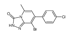8-bromo-7-(4-chlorophenyl)-5-methyl-[1,2,4]triazolo[4,3-a]pyridin-3(2H)-one结构式