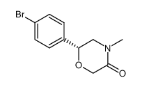 (6R)-6-(4-bromophenyl)-4-(methyl)morpholin-3-one结构式