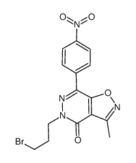 5-(3-bromopropyl)-3-methyl-7-(4-nitrophenyl)-5H-isoxazolo[4,5-d]pyridazin-4-one Structure