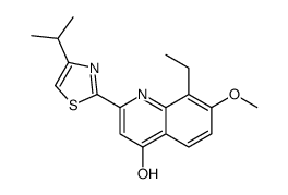 8-ethyl-7-methoxy-2-(4-propan-2-yl-1,3-thiazol-2-yl)-1H-quinolin-4-one Structure