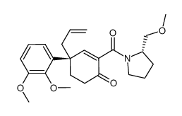 (S)-4-allyl-4-(2,3-dimethoxyphenyl)-2-((S)-2-(methoxymethyl)pyrrolidine-1-carbonyl)cyclohex-2-enone Structure
