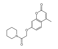 4-methyl-7-(2-oxo-2-piperidin-1-ylethoxy)chromen-2-one Structure