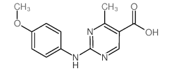 2-[(4-Methoxyphenyl)amino]-4-methylpyrimidine-5-carboxylic acid结构式