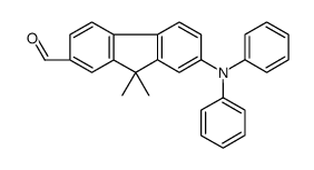 9,9-dimethyl-7-(N-phenylanilino)fluorene-2-carbaldehyde结构式
