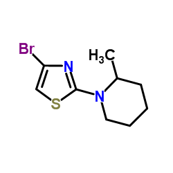 1-(4-Bromo-1,3-thiazol-2-yl)-2-methylpiperidine Structure