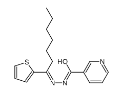 N-(1-thiophen-2-ylheptylideneamino)pyridine-3-carboxamide结构式