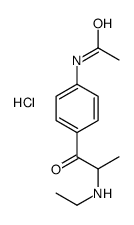 N-[4-[2-(ethylamino)propanoyl]phenyl]acetamide,hydrochloride Structure
