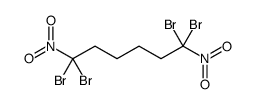 Hexane, 1,1,6,6-tetrabromo-1,6-dinitro Structure