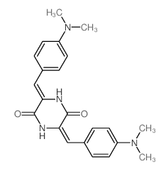 (3Z,6Z)-3,6-bis[(4-dimethylaminophenyl)methylidene]piperazine-2,5-dione结构式
