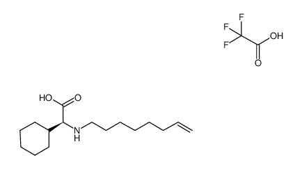 N-[(S)-carboxy(cyclohexyl)methyl]oct-7-en-1-aminium trifluoroacetate结构式