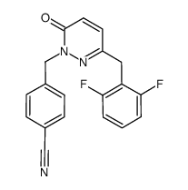 4-{[3-(2,6-difluorobenzyl)-6-oxopyridazin-1(6H)-yl]methyl}benzonitrile结构式