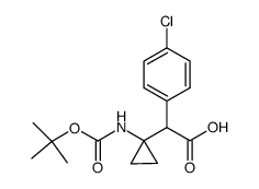 2-(1-(tert-butoxycarbonylamino)cyclopropyl)-2-(4-chlorophenyl)acetic acid Structure