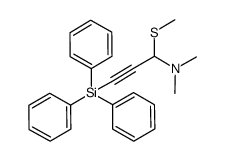 N,N-dimethyl-1-(methylthio)-3-(triphenylsilyl)-2-propyn-1-amine结构式