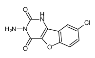 3-amino-8-chloro-1H-benzo[4,5]furo[3,2-d]pyrimidine-2,4-dione结构式